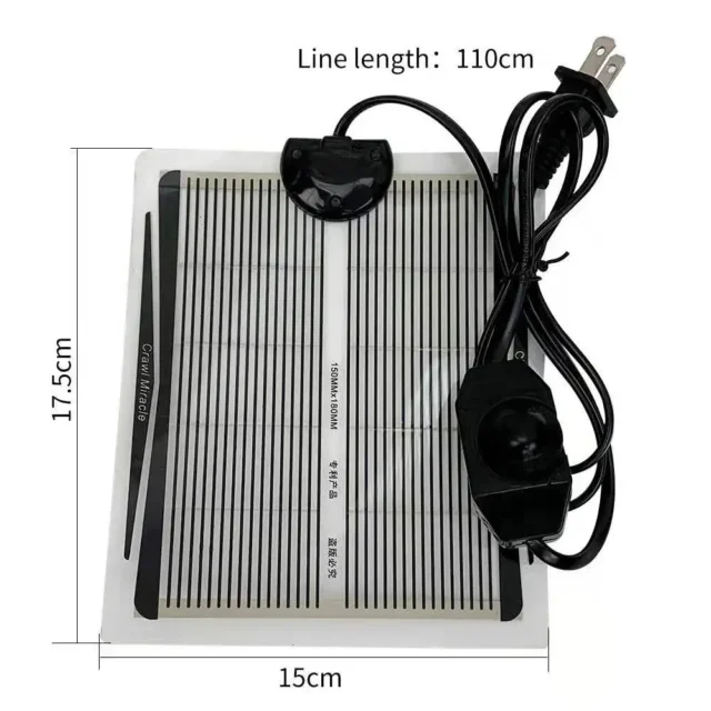 Reptiles Heat Mat With Adjustable Temperature Controller Warm Pad Incubator For Lizard Turtle Snake EU/US Plug 5-35W - Image 6