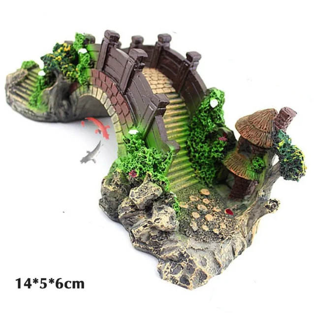 Fish Tank Artificial Bridge Resin Landscape Decoration Bridge Aquarium Equipment Accessories Ornament Cave Aquatic Pet Fish - Image 6