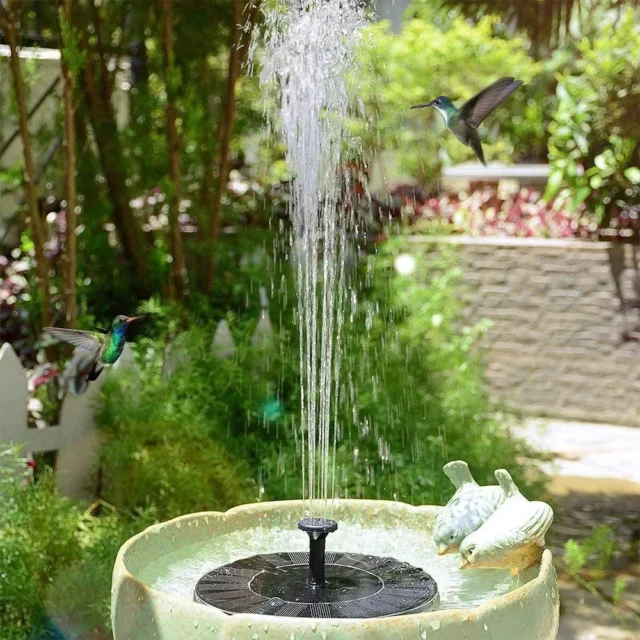 Solar Water Fountain Pool Pond Waterfall Fountain Garden Supplies Decoration Outdoor New Mini Solar Powered Fountain Bird Baths - Image 2