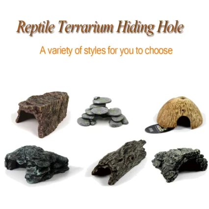 Fish Tank Reptile Box Landscaping Decoration Creative Resin Ornament Lizard Gecko Tree Root Hide Cave Amphibians Terrarium Decor
