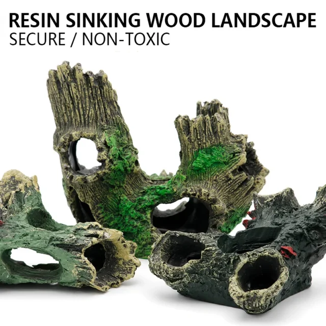 Fish Tank Reptile Box Landscaping Decoration Creative Resin Ornament Lizard Gecko Tree Root Hide Cave Amphibians Terrarium Decor - Image 5