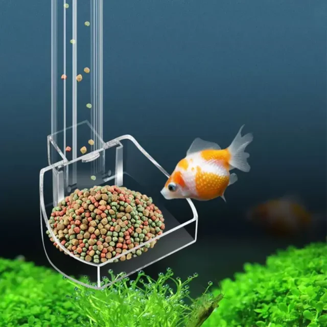 Aquarium Acrylic Feeding tube Anti-stuck fish design Transparent fish feeder Suitable for a variety of fish tanks