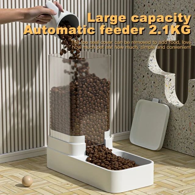 Automatic Cat Feeder & Water Dispenser with Gravity Food Storage Container for Cats and Dogs - Image 3