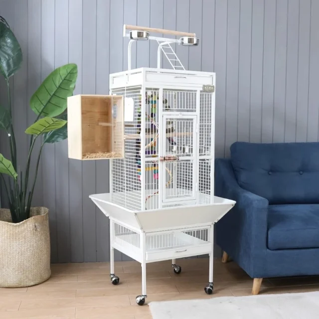 Luxury Large Parrot Cage Bird Cage King Size Villa Breeding Cage Grey Parrot Large Space Premium Horizontal Silk