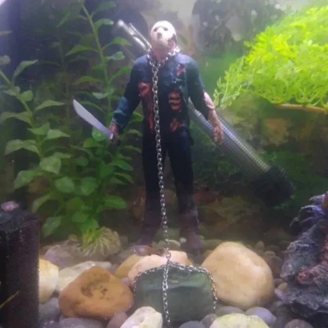 1pcs Aquarium Landscaping Accessories Fish Tank Jason Underwater Doll Fish Tank Decoration Accessories Christmas, Halloween Gift - Image 3