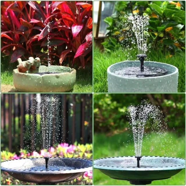 1W/1.5W/2.5W Outdoor Solar Fountain Suitable for Garden Pond Solar Fountain Pump Kit with 6 Nozzles for Garden Decoration - Image 6