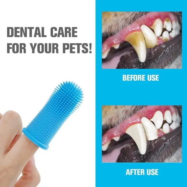 Dog Super Soft pet Finger Toothbrush Teeth Cleaning Breath Care Nontoxic Silicone Tooth Brush Cat dog toothbrush pet products - Image 3